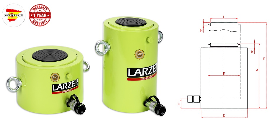 larzep single acting, ssr110010, hydraulic cylinder, larzep/sapin, kich thuy luc 1 chieu, bom tay thuy luc, bom dien thuy luc, 