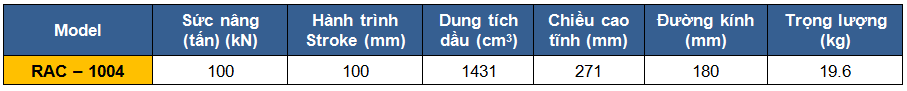 kich thuy luc 1 chieu bang nhom 100 tan 100 mm