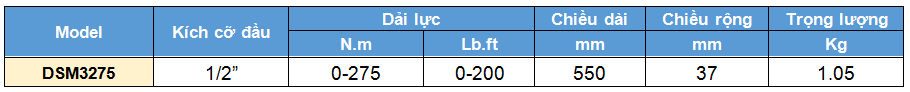 co le luc chi kim 0-275 N.m, cờ lê lực chỉ kim, co le luc chi kim