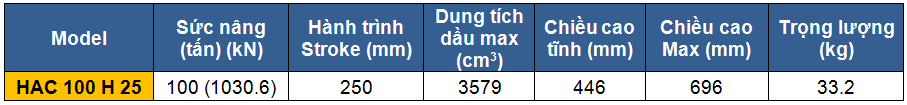 kich 2 chieu bang nhom 100 tan 250 mm, kich 2 chieu, kich nhom