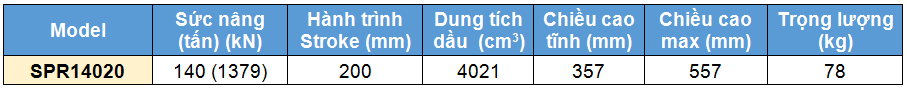 kich 1 chieu 140 tan 200 mm, kich thuy luc 1 chieu, kich 1 chieu