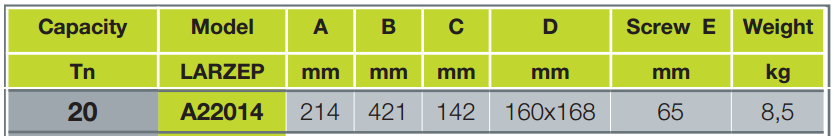 con đội thủy lực 20 tấn