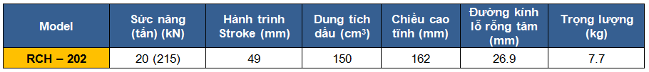 kich 1 chieu rong tam 20 tan 49 mm